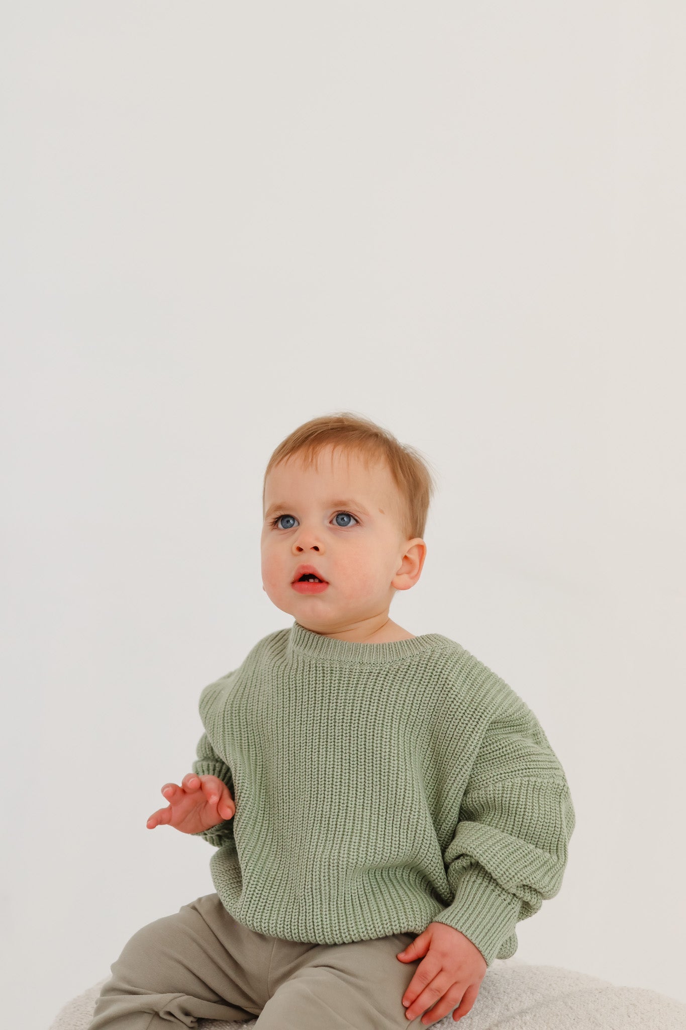 Chunky Knit Oversized Sweater | Sage