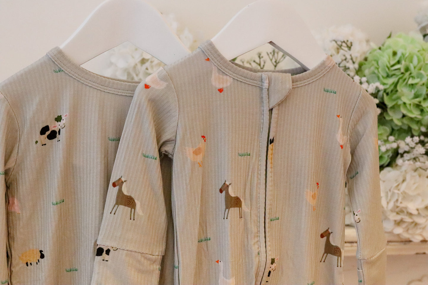 Ribbed Farm Animals Two Piece Set