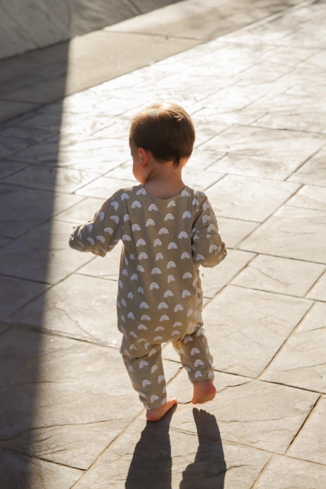 Organic Rainbow Baby Long Sleeve Jumpsuit