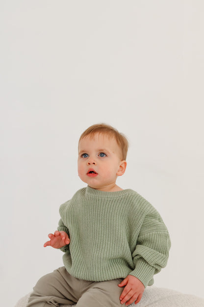Chunky Knit Oversized Sweater | Sage