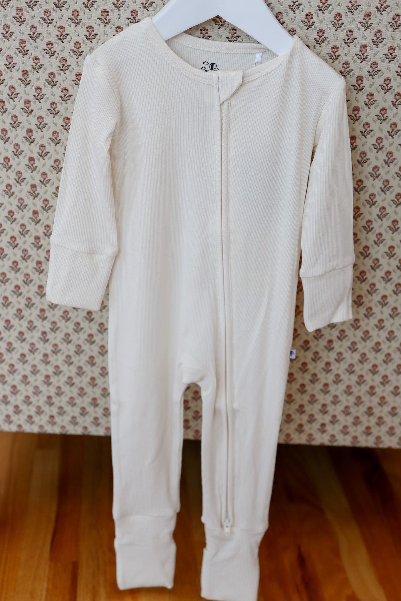 Ribbed Cream Romper